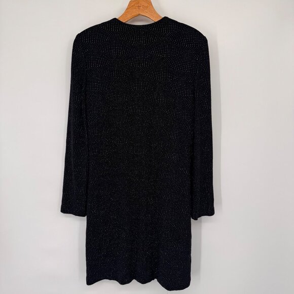 Alex Evenings Black Metallic sparkle  Long  Jacket Size 10  Womens Formal Wear - Picture 8 of 8